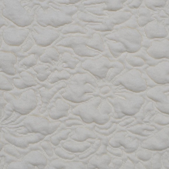 Tommy Bahama Shirt Womens Large Vanilla Cream Round Neck Quilted Floral Beachy - Picture 4 of 10